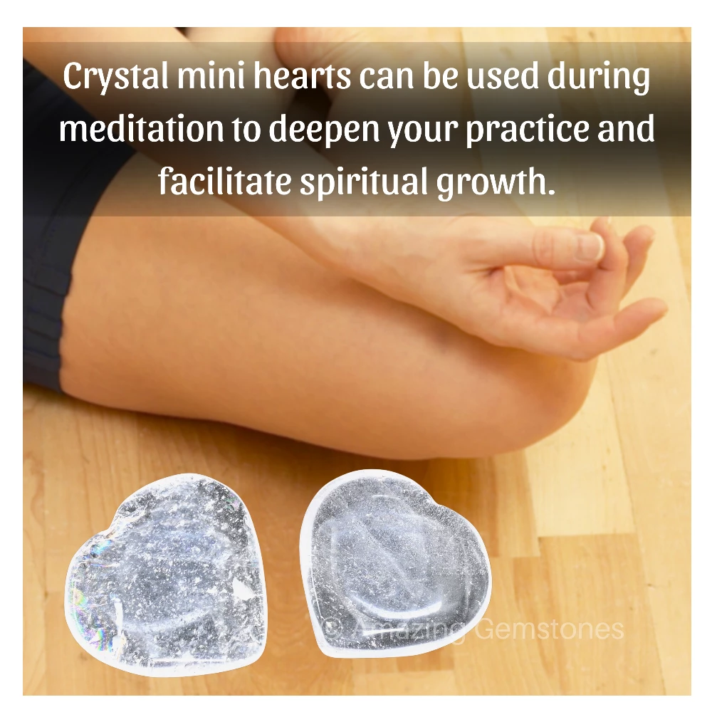 Clear Quartz Heart (Pack of 2)