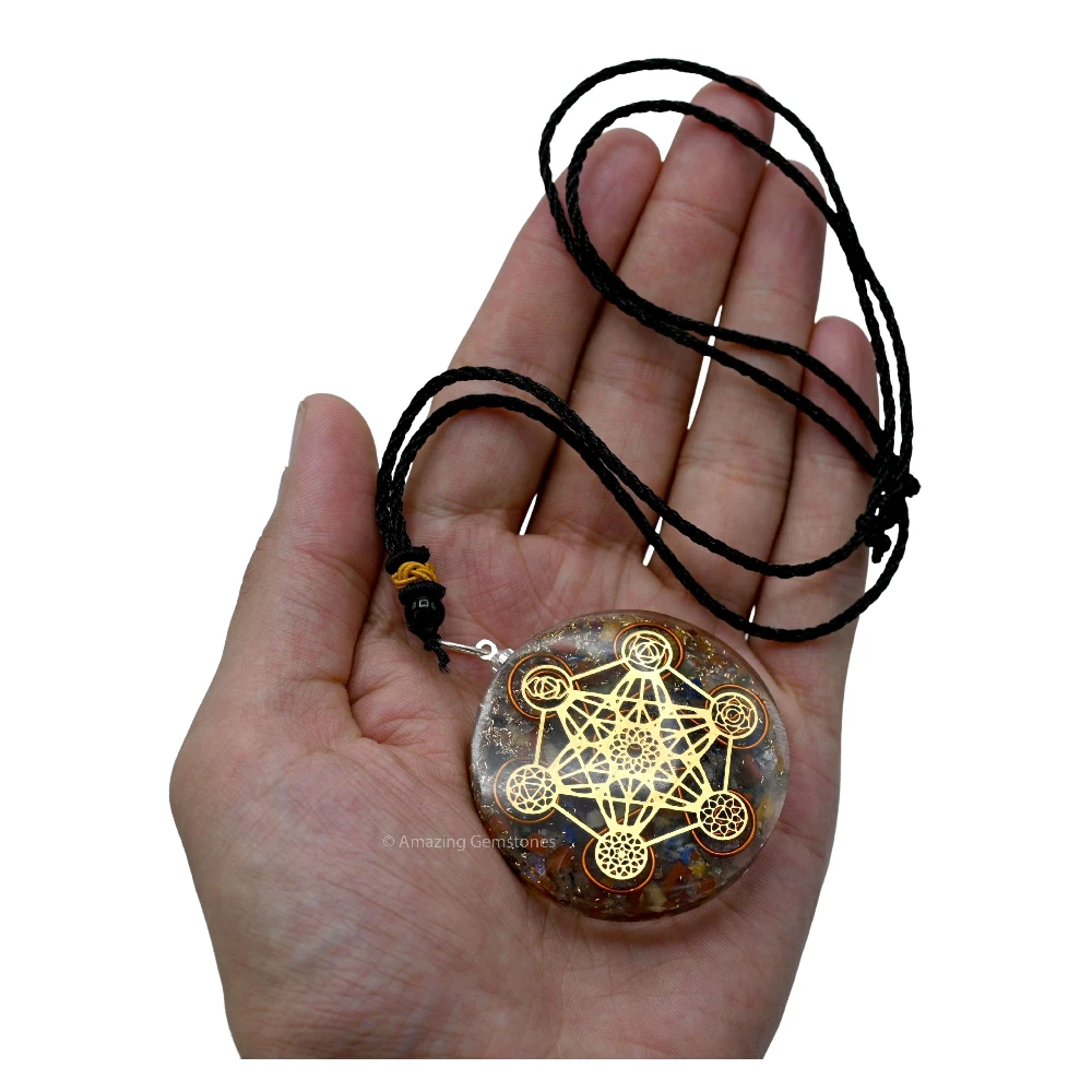 Seven Chakra Orgone Necklace - Metatron Chakra