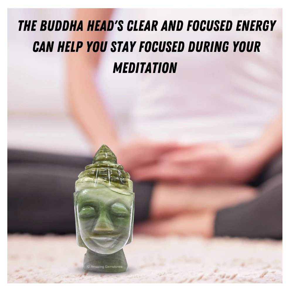 Serpentine Buddha Head
