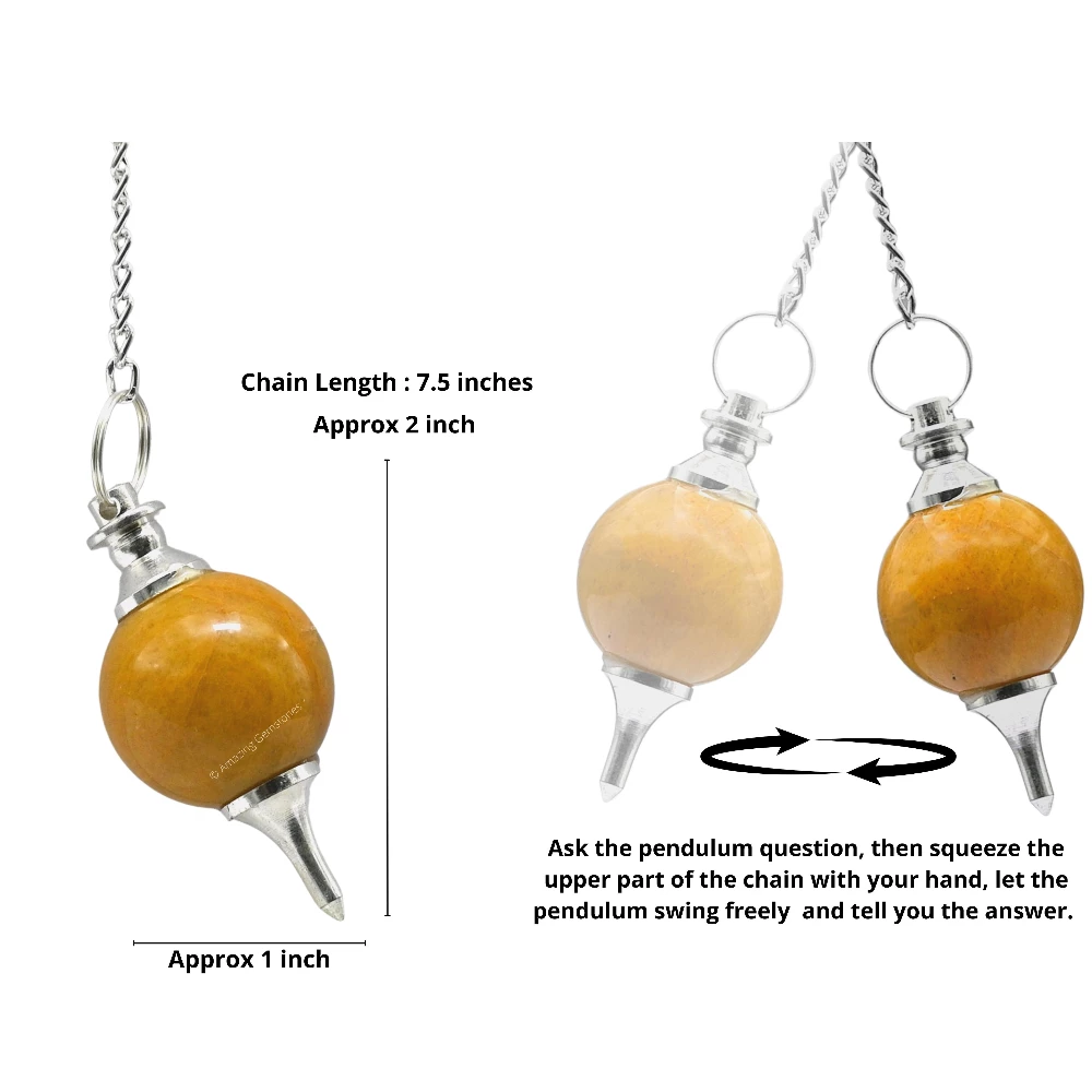 Yellow Jasper Ball Pendulum