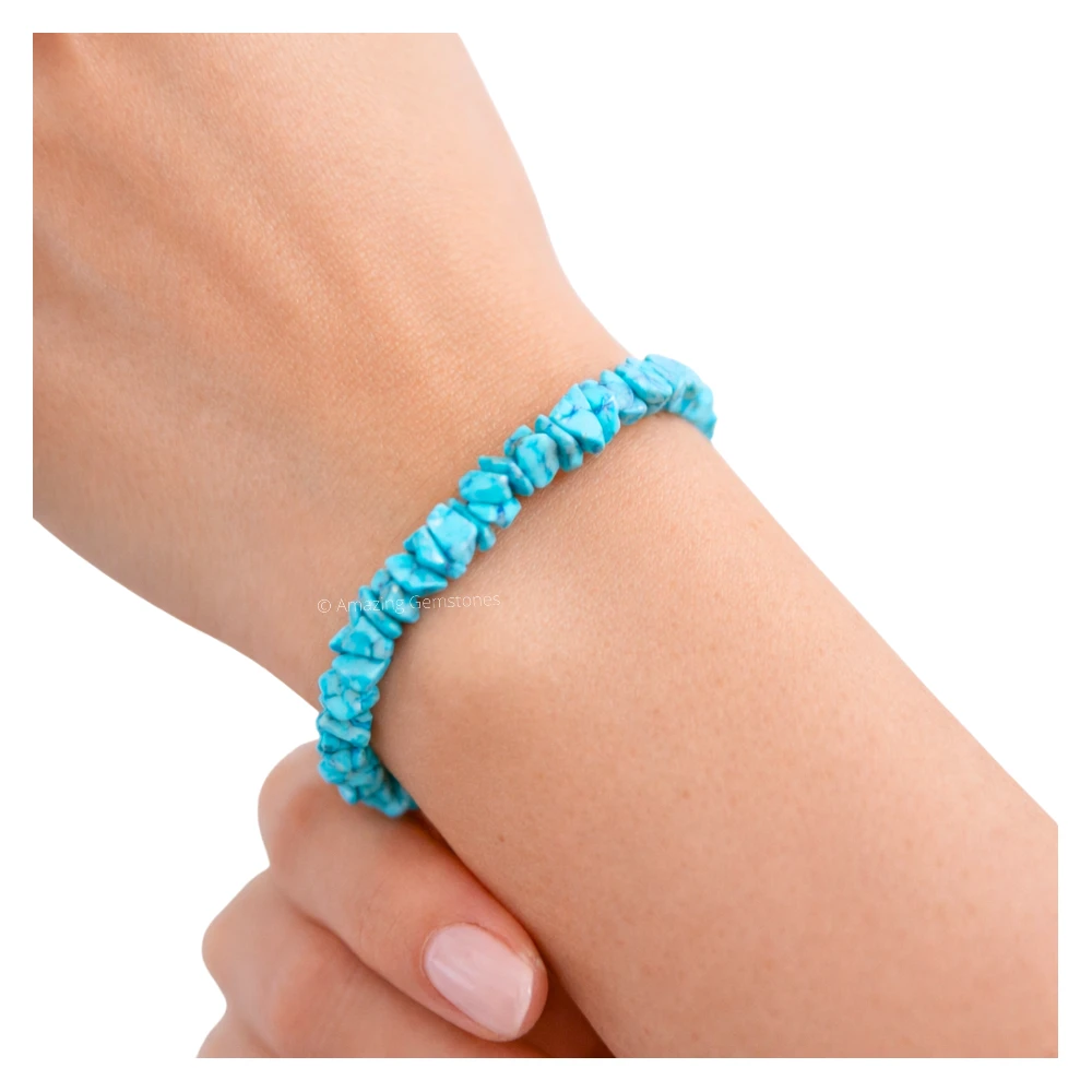 Turquoise (Howlite) Chips Bracelet