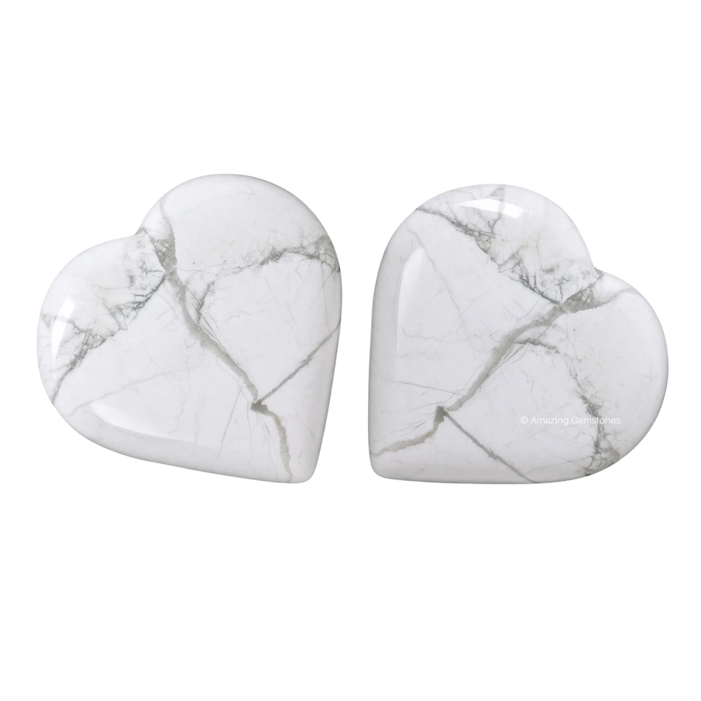 Howlite Heart (Pack of 2)