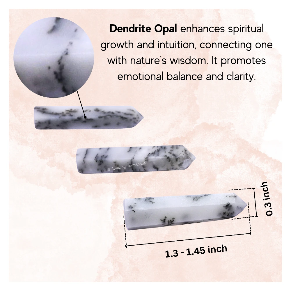 Dendrite Opal Pencil Points (Set of 3)
