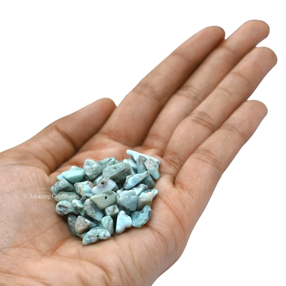 Larimar Chips - Pre Drilled