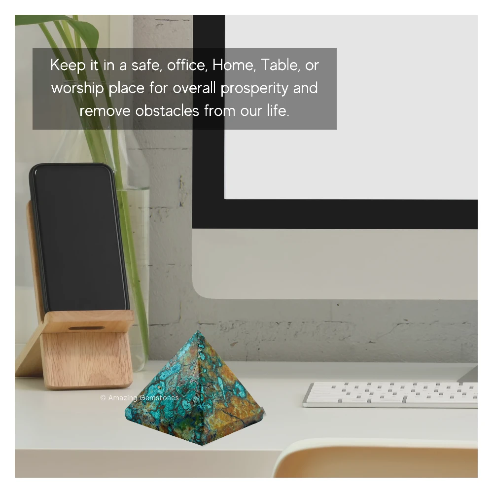 Chrysocolla Pyramid (2 Inch)