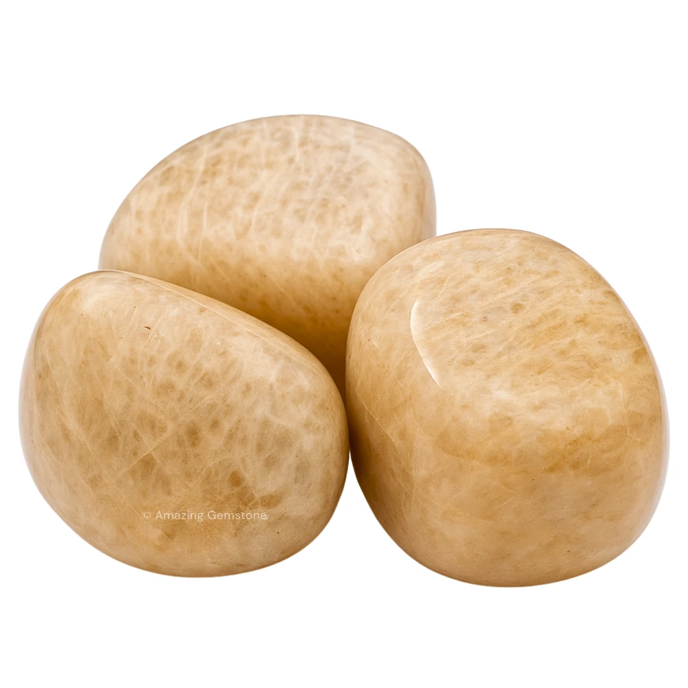Tumbled Cream Moonstone Crystals Stones (1000+ Carats)