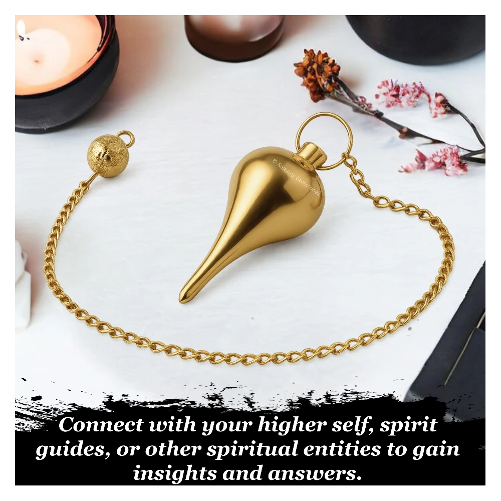 Metal Brass Pendulum - Dome Cone Point Gold (MP118)