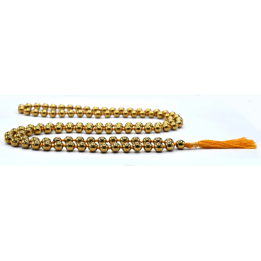 Golden Hematite Mala (Hand Knotted)
