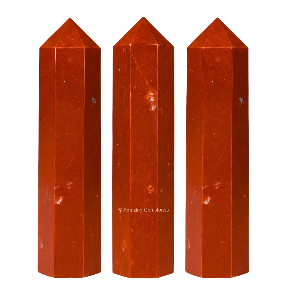 Red Jasper Pencil Points (Set of 50)