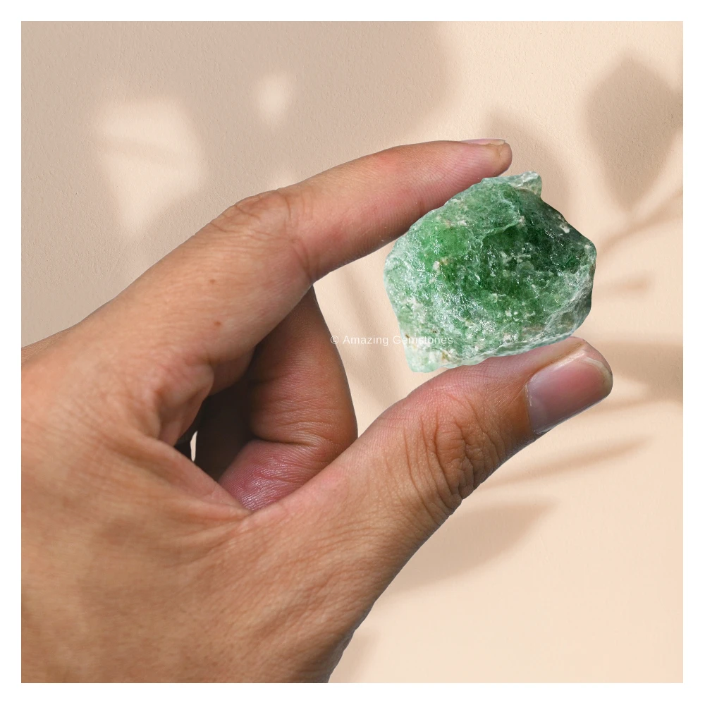 Green Strawberry Quartz Raw Crystals (5 Pieces)