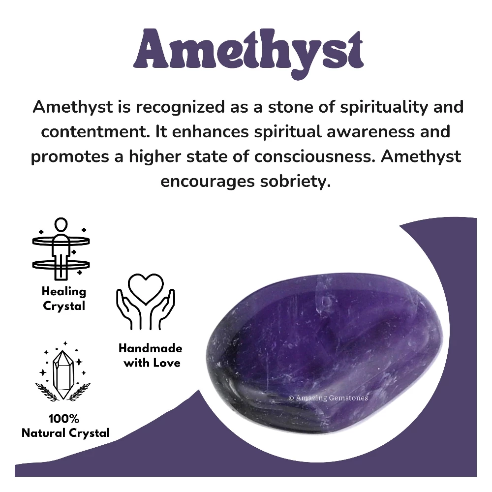 Tumbled Amethyst Crystals Stones (1 oz)