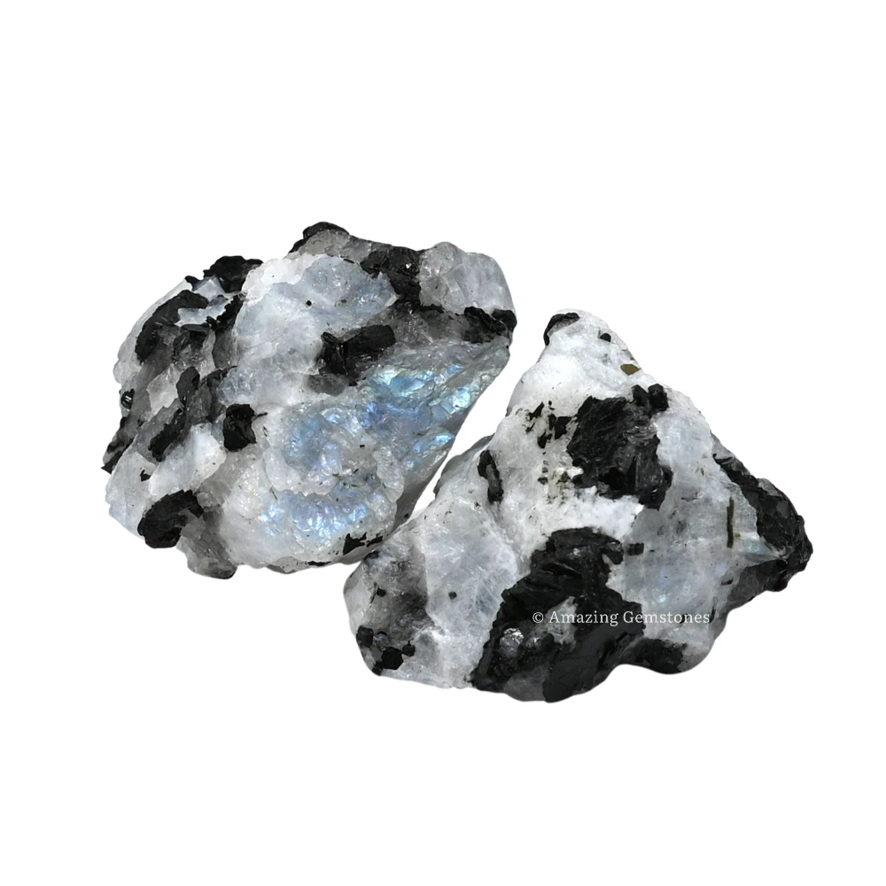 Rainbow Moonstone Raw Crystals (5 Pieces)