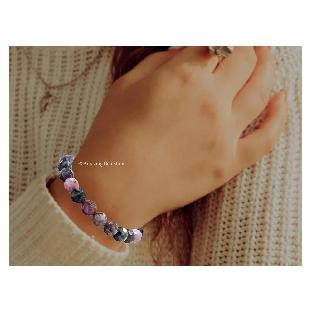 Multi Tourmaline Bracelet (Faceted) (Stretchable)
