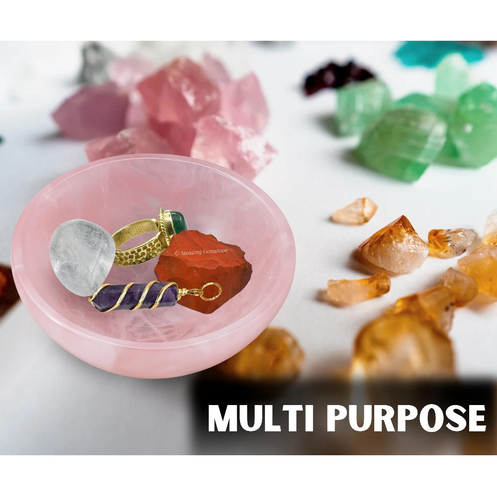 Rose Quartz Crystal Bowl - 3 Inch