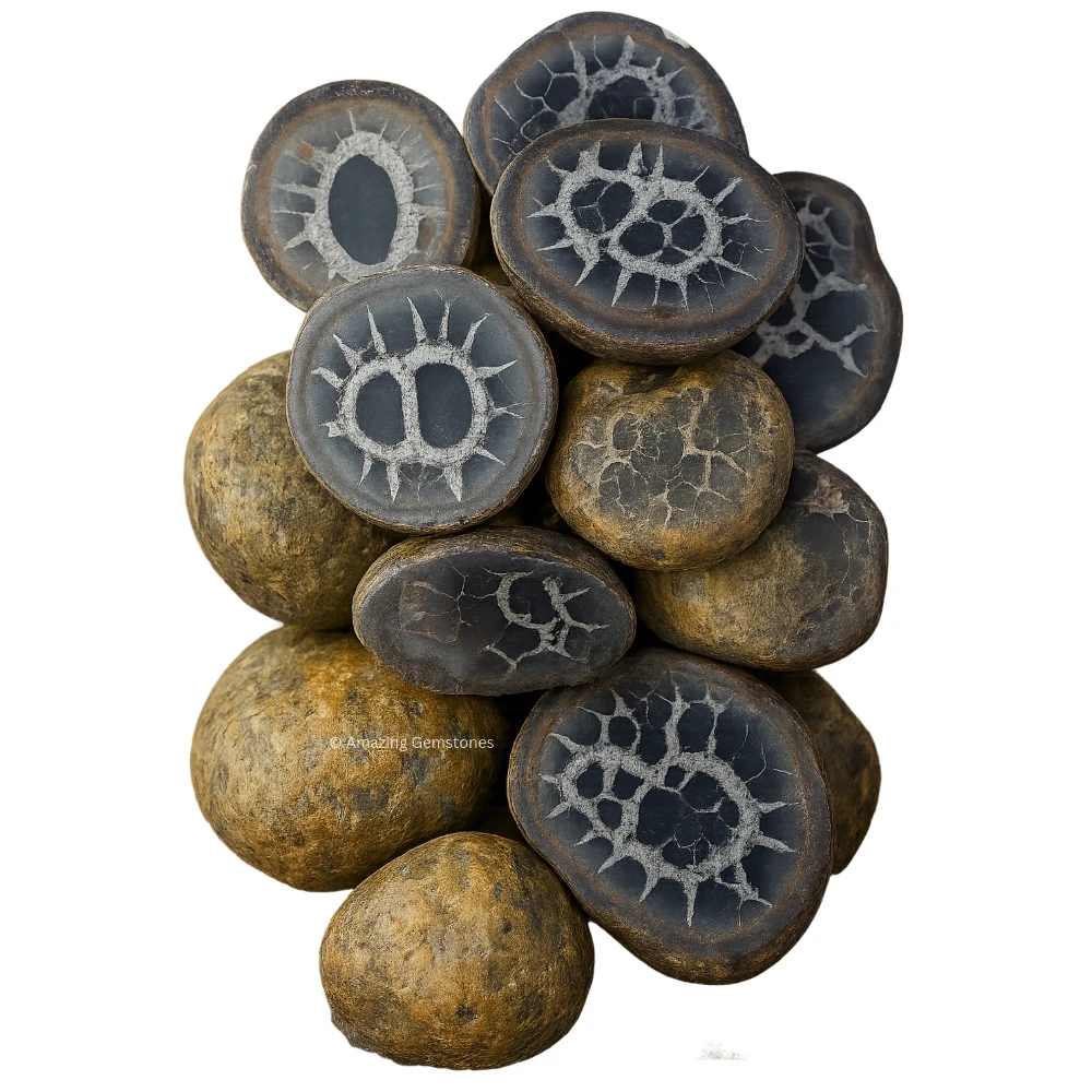 Septarian Nodules Crystal Mineral Specimen Peck of 2 (Small)
