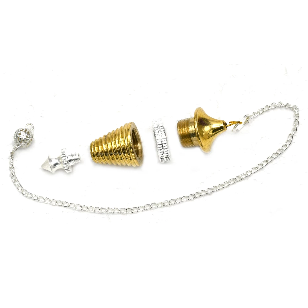 Copper Metal Pendulum - Gold Hard Coil with Gear Plates (MP12)