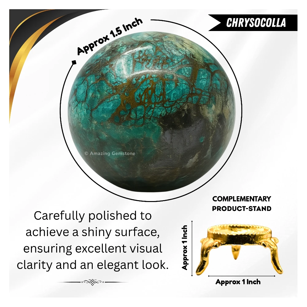 Chrysocolla Sphere (1.5 Inch)