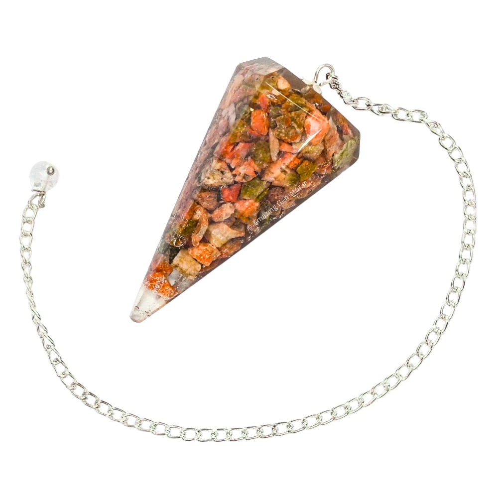 Unakite Orgone Pendulum