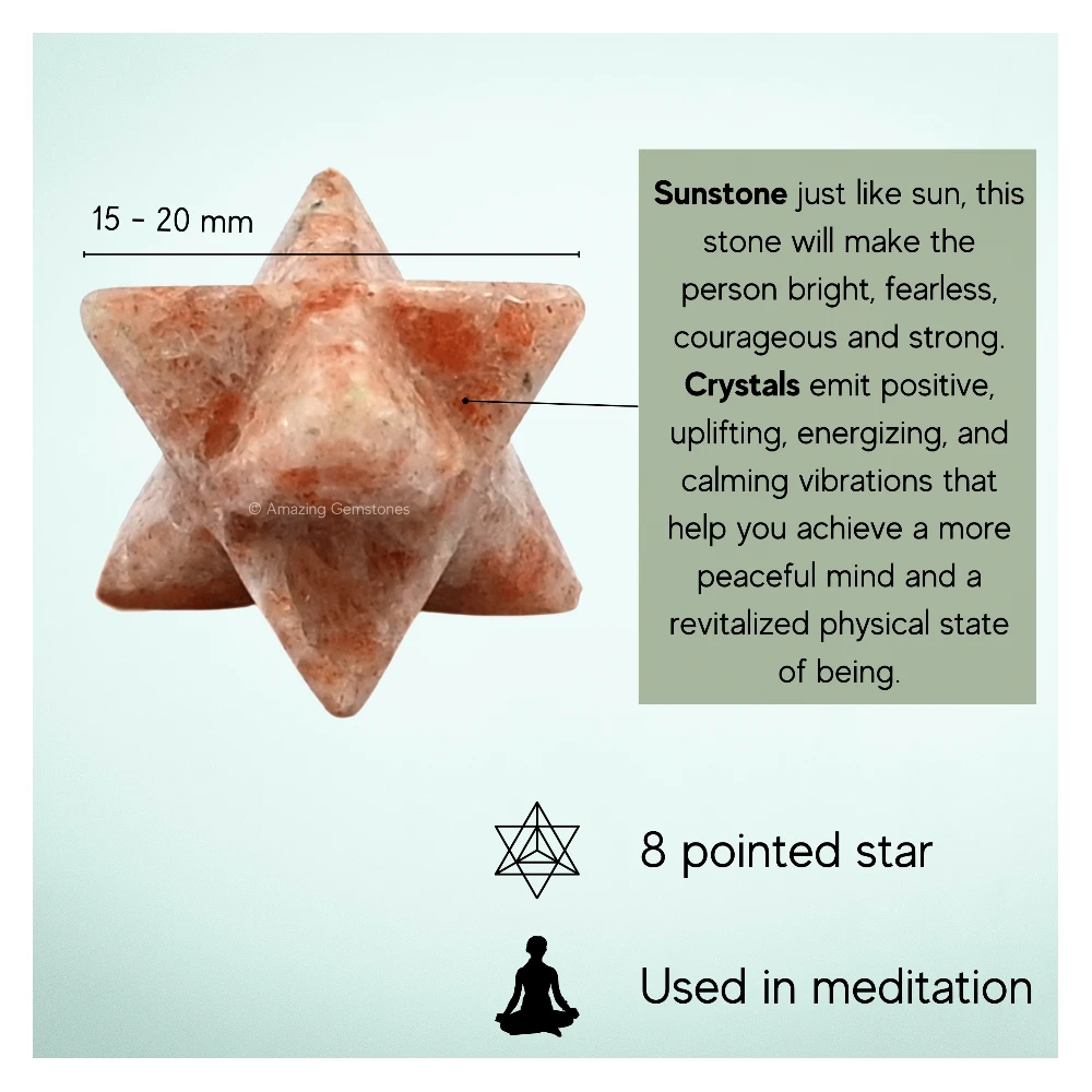 Sunstone Merkaba (15-20 mm)