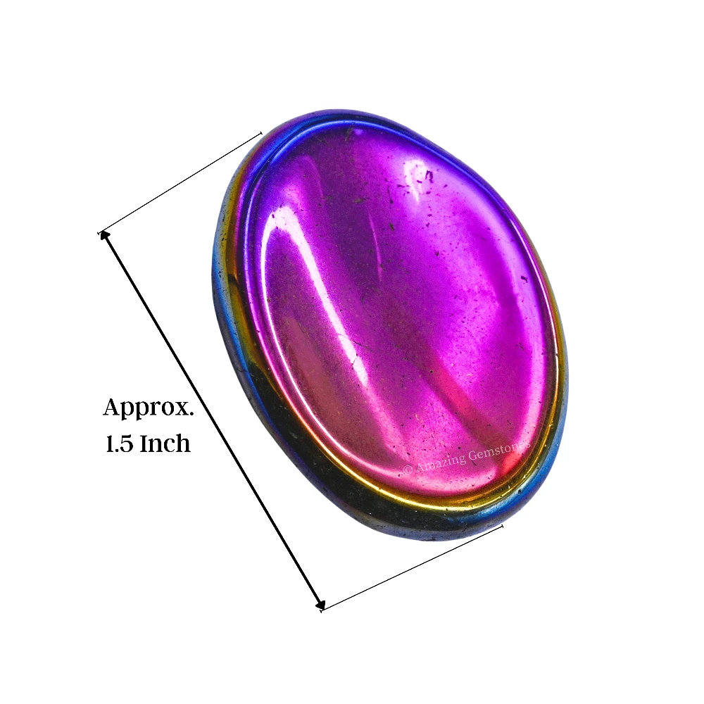 Titanium Aura Quartz Worry Stone