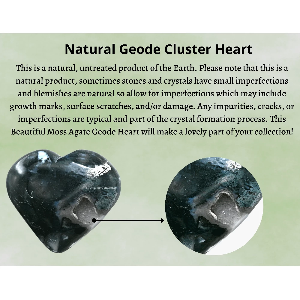 Moss Agate Heart