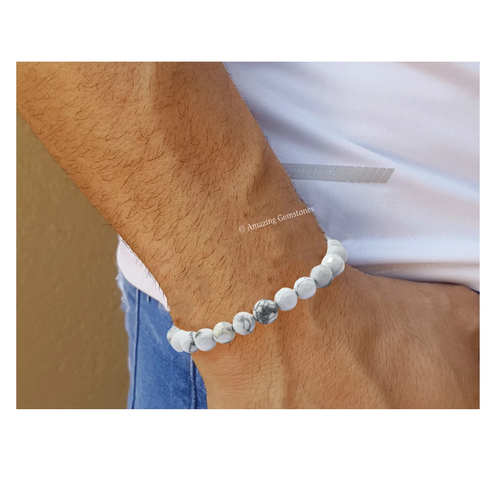 Howlite Bracelet (Faceted-Adjustable)