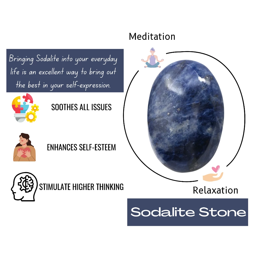 Sodalite Palm Stone