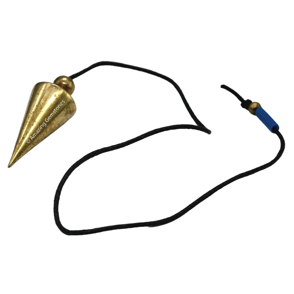 Copper Metal Pendulum - Gold Pointed Cone (MP92)