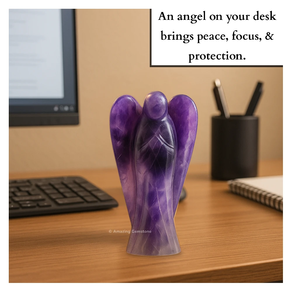Amethyst Angel Figurine (3 Inch)