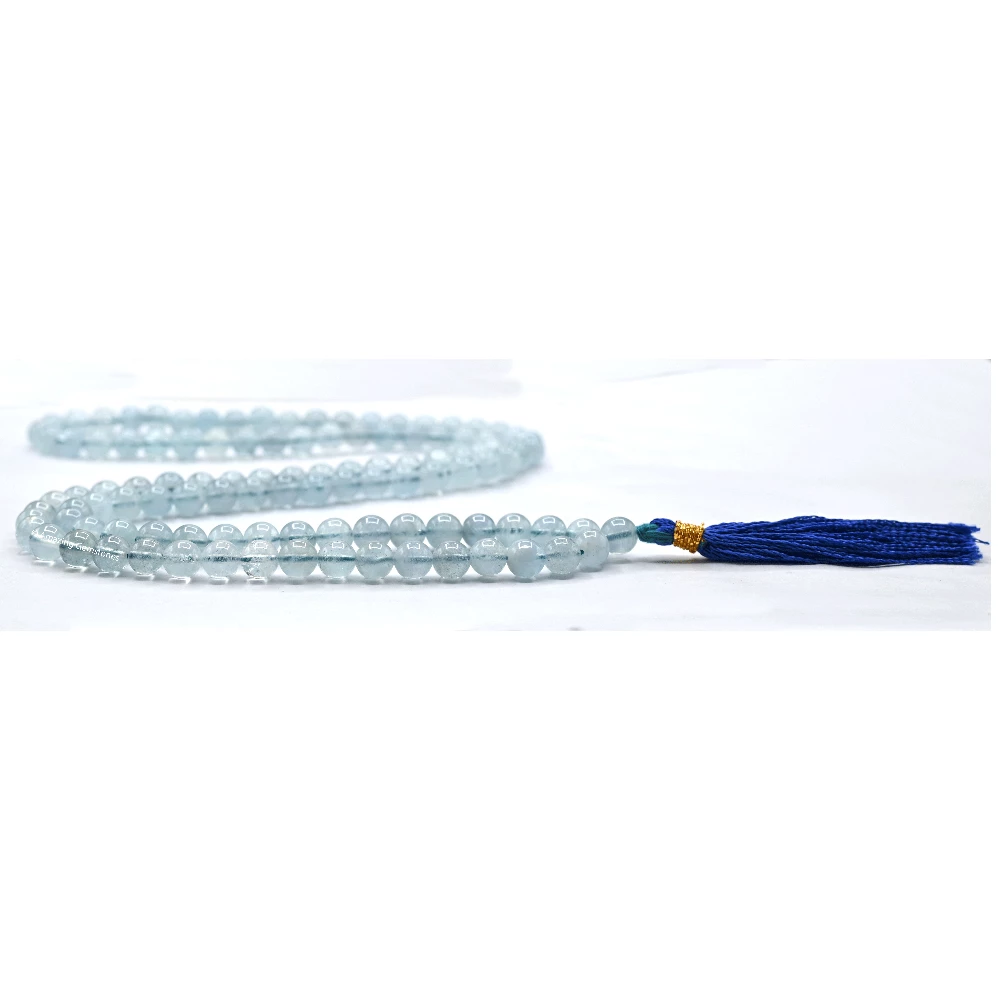 Aquamarine Mala (Without Knot)
