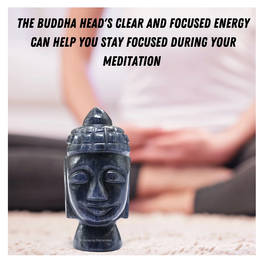 Blue Aventurine Buddha Head