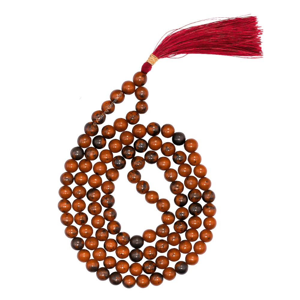 Mahogany Obsidian Mala (Without Knot)