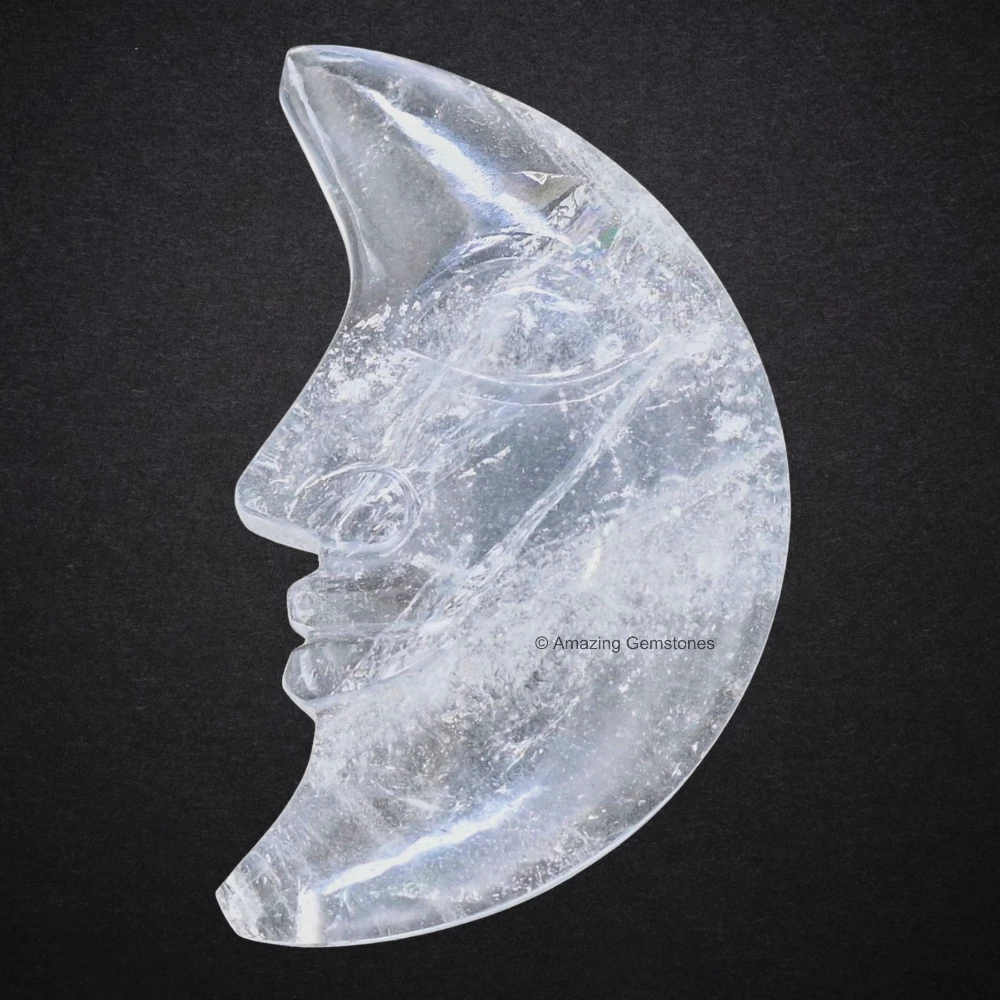 Clear Quartz Crescent Moon