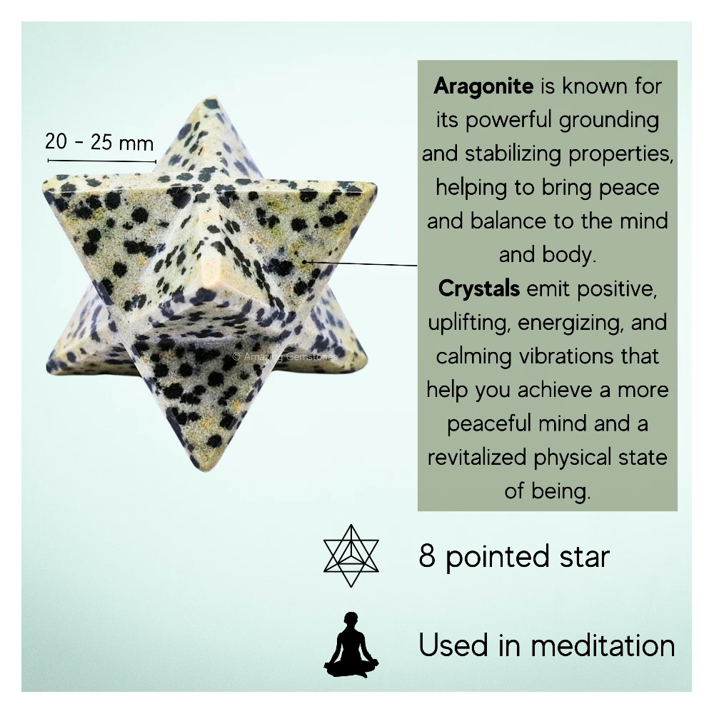 Dalmatian Jasper Merkaba (20-25 mm)