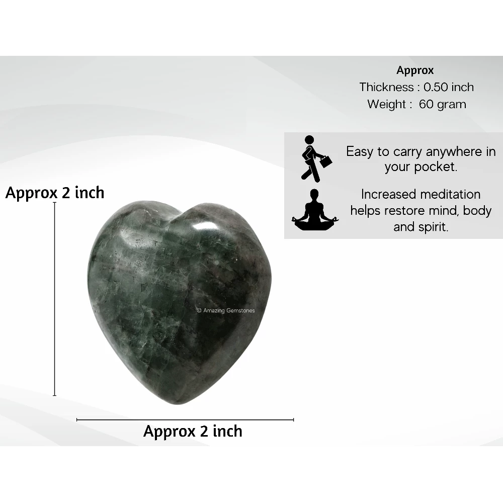 Chrome Diopside Heart