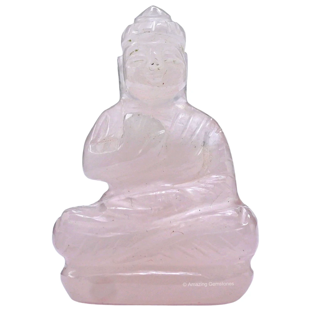 Rose Quartz Buddha Statue