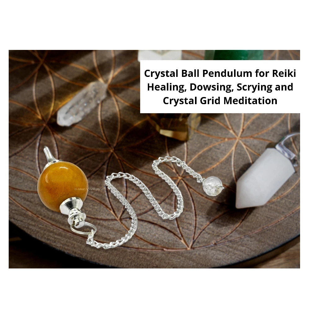 Yellow Jasper Ball Pendulum
