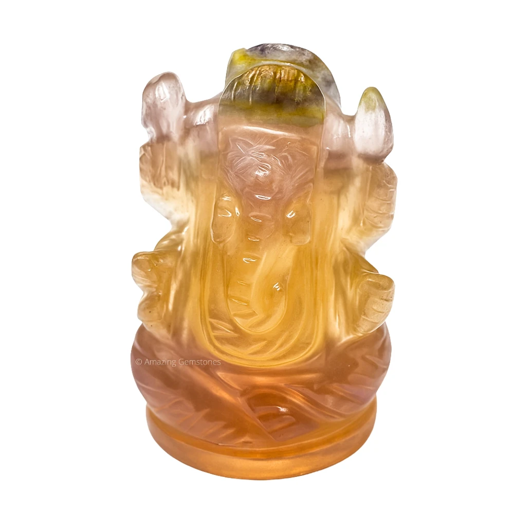 Fluorite Ganesha Crystal Idol