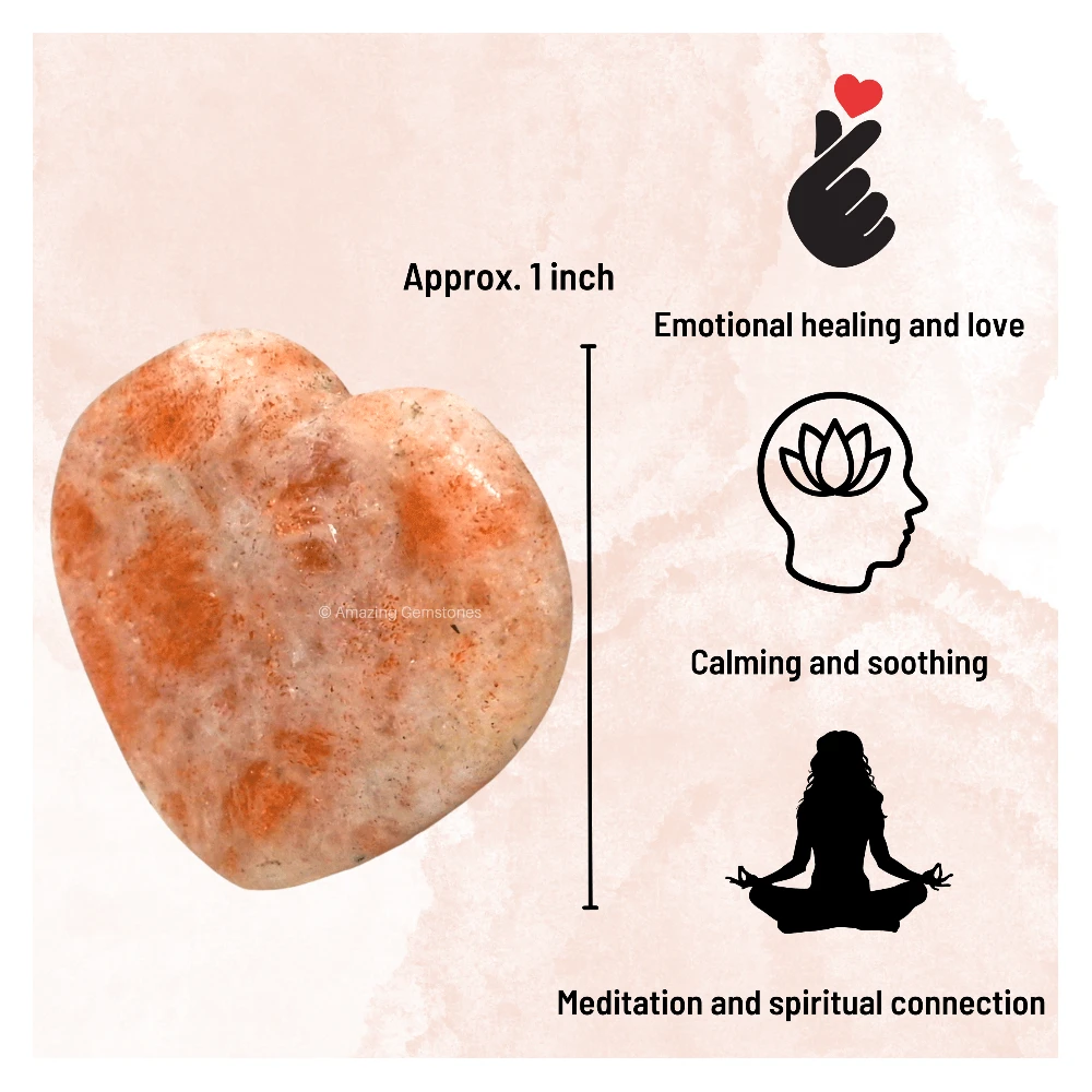 Sunstone Heart (Pack of 2)