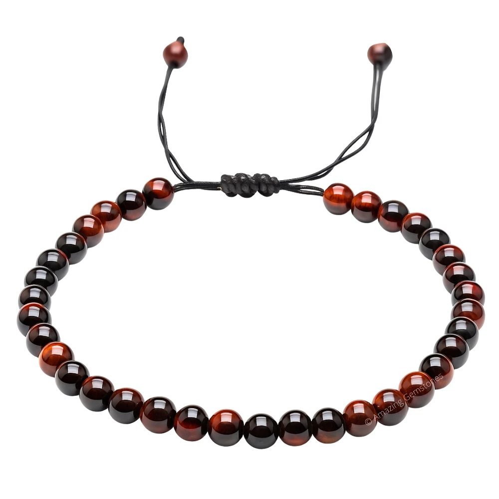 Red Tiger Eye Anklet (Without Knot)