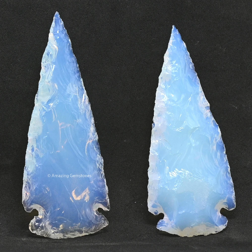 Opalite Crystal Arrowhead - 2" to 3" (2 Pieces)