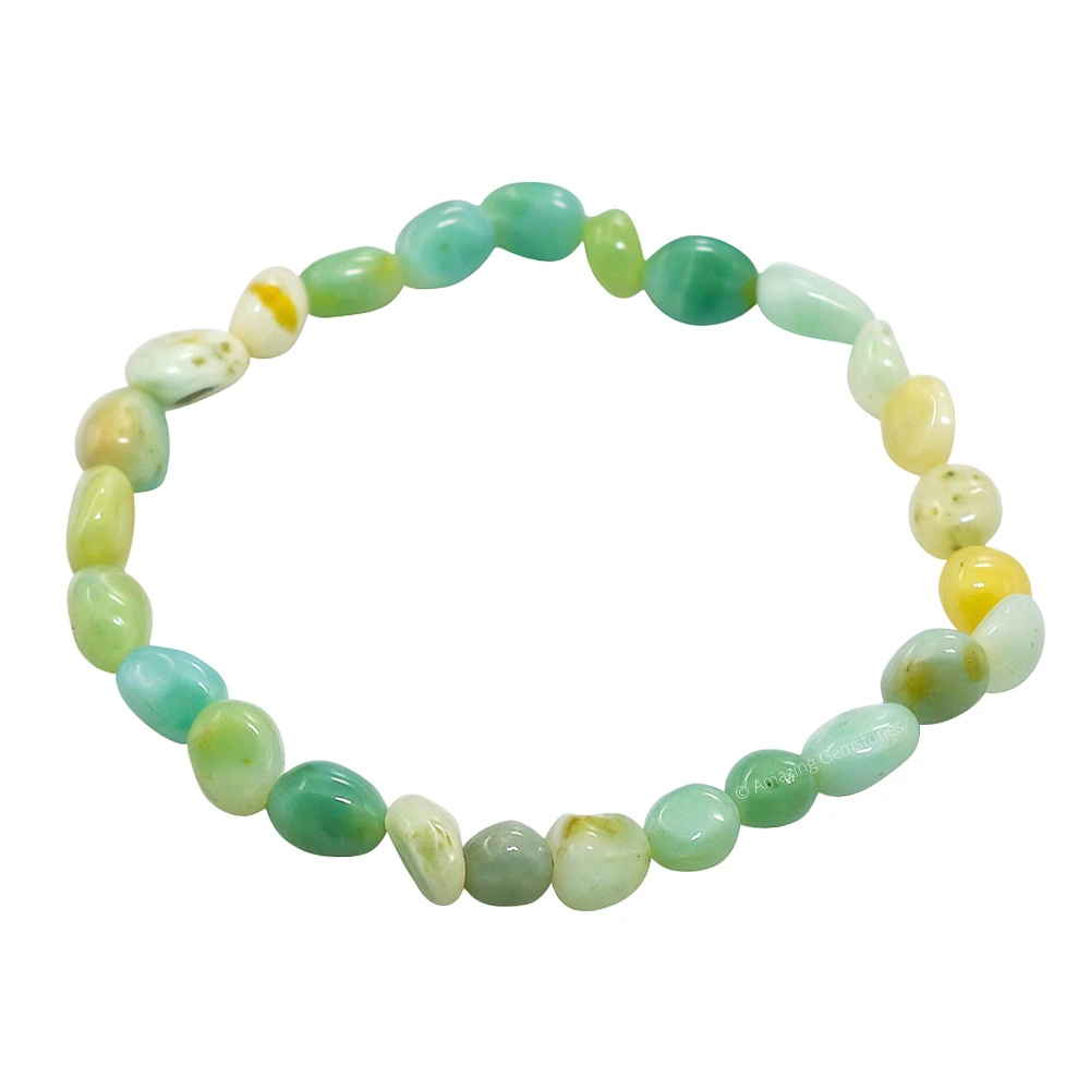 Amazonite Tumbled Stone Bracelet (Stretchable)