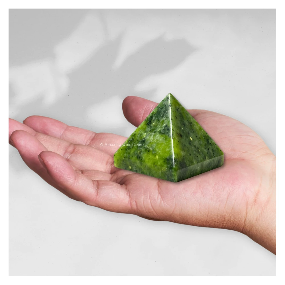 Green Jade Pyramid (1.5 Inch)