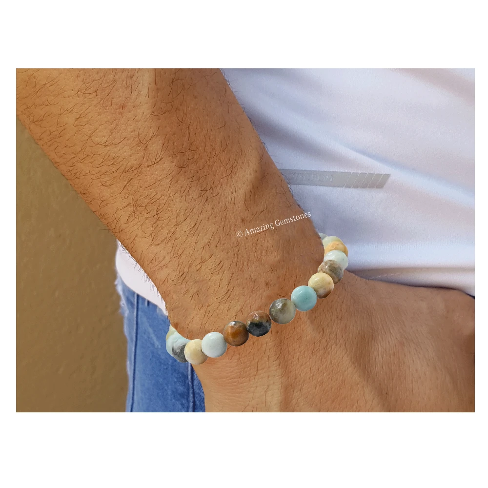 Mexican Amazonite Bracelet (Faceted-Stretchable)