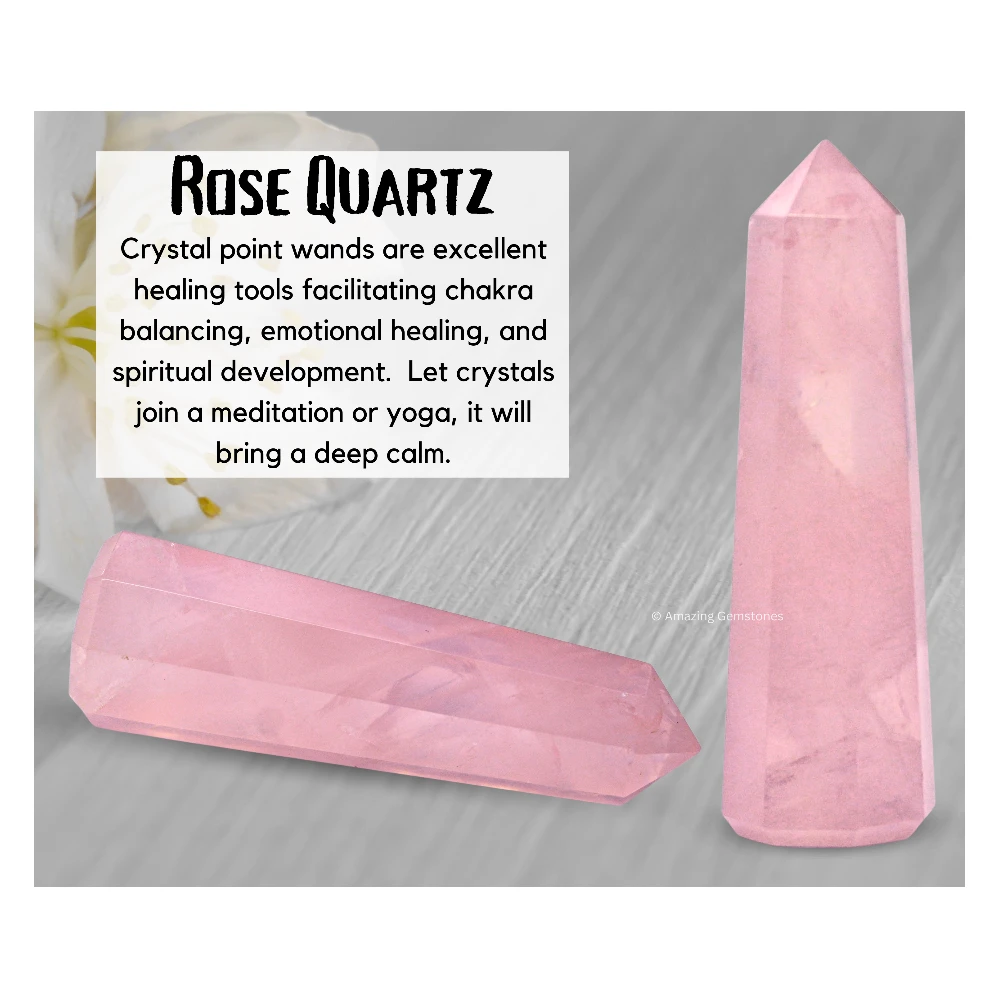 Star Rose Quartz Tower (2" to 3" Inch)