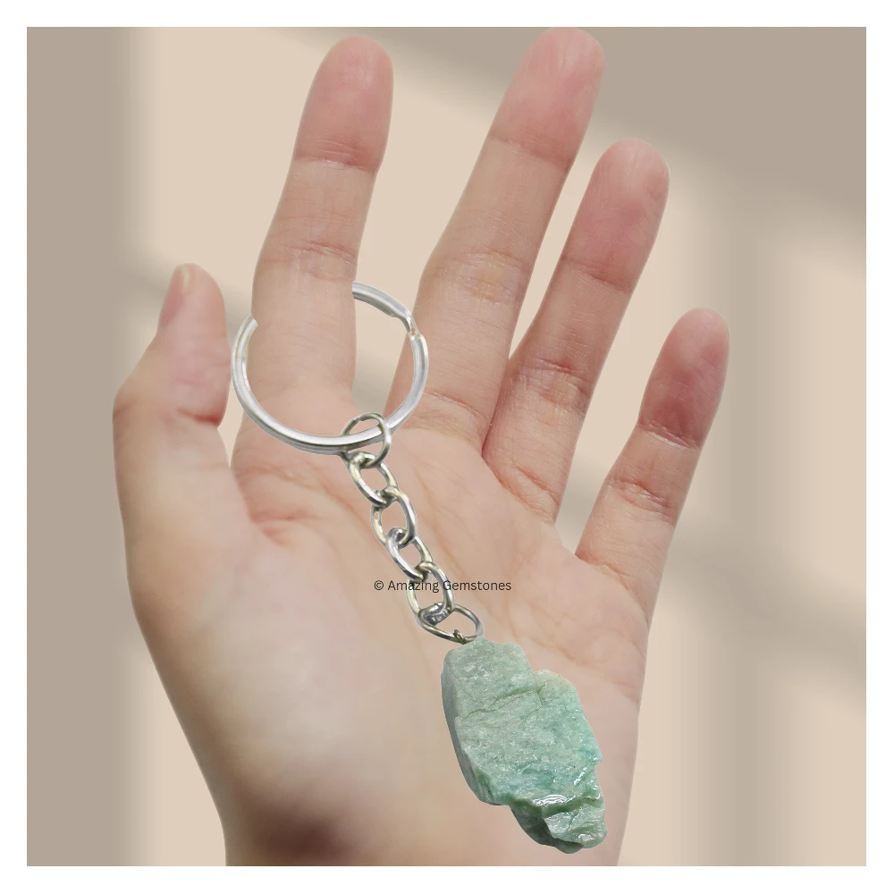 Amazonite Keychain Keys Holder (Raw)