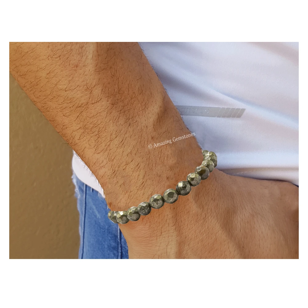 Pyrite Bracelet (Faceted-Adjustable)