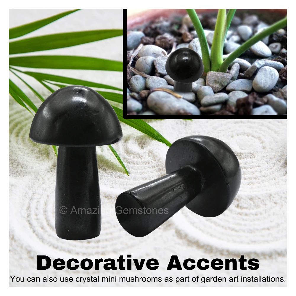 Black Tourmaline Crystal Mushroom