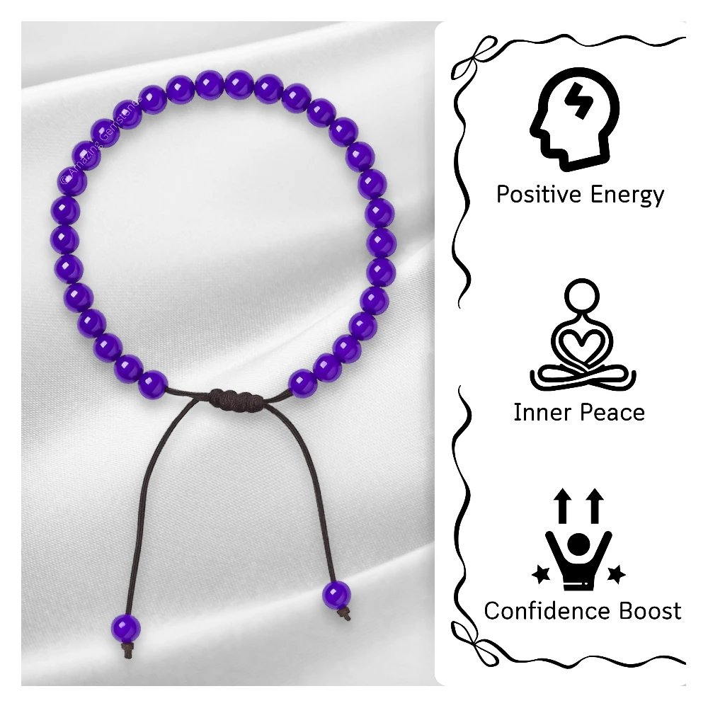 Amethyst Anklet (Without Knot)