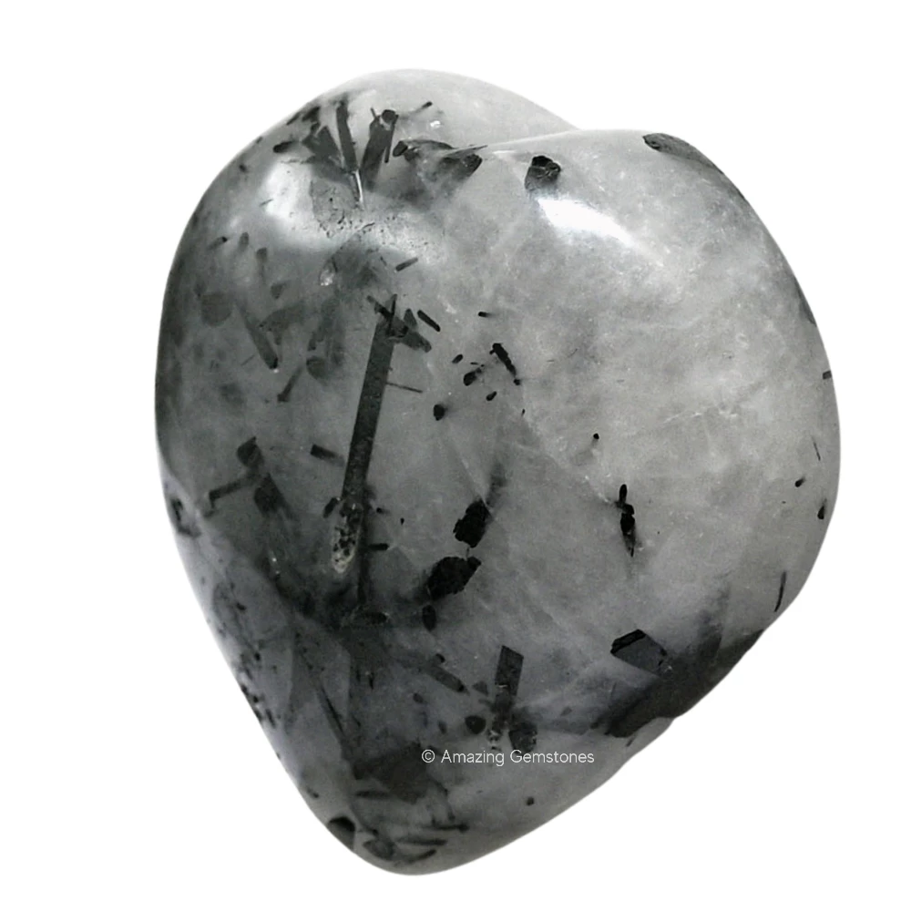 Black Rutilated Quartz Heart